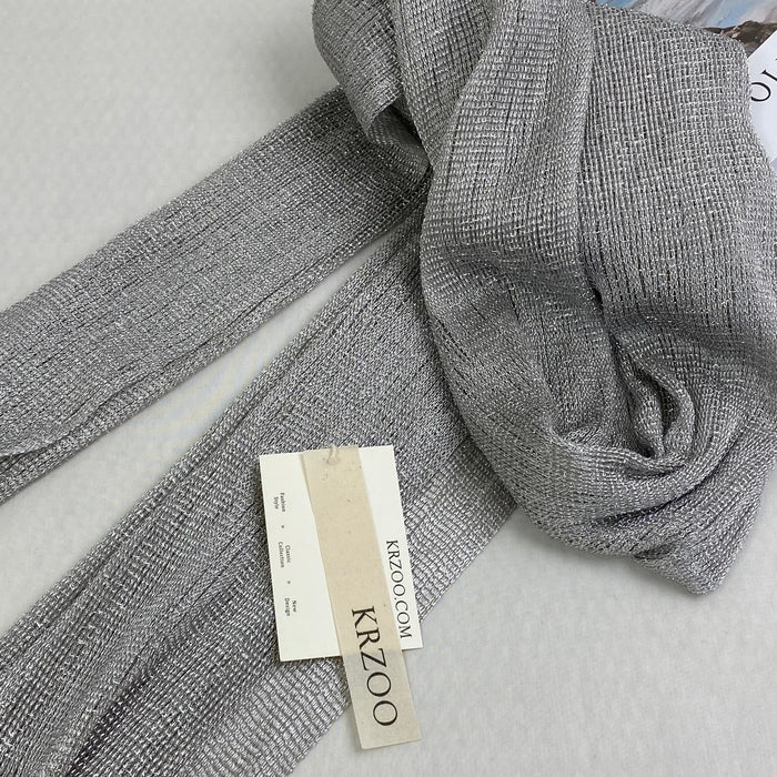 Accessories: Silver wire scarf