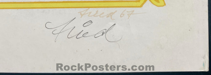 AUCTION - AOR 2.368 - The High Mass - Bob Fried Signed - Encore Theater - 1967 Poster - Very Good