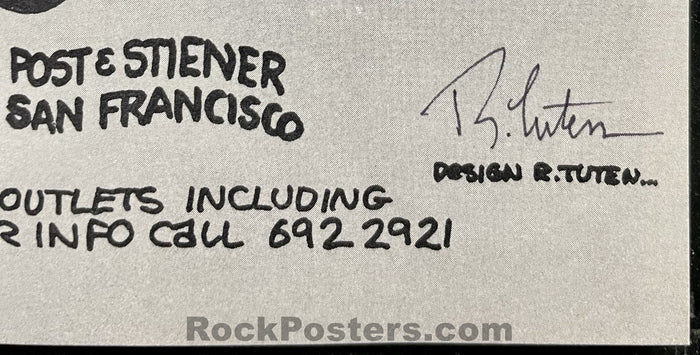 AUCTION - David Bowie - Flo & Eddie - Randy Tuten Signed - Winterland - 1972 Poster - Near Mint Minus