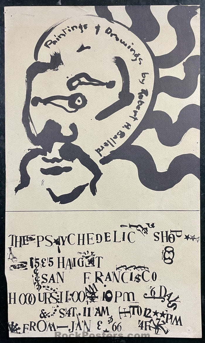 AUCTION - Psychedelic Shop - Art Show - 1966 Poster - San Francisco - Very Good