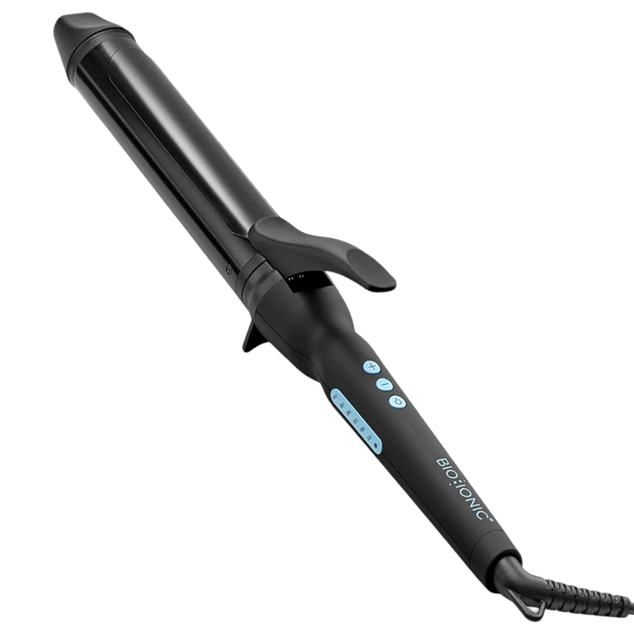 bio ionic curling iron, 1.5 curling iron, long barrel curling iron, loose wave curling iron, professional hair tools, salon curling iron, heat styling tool, bio ionic styler
