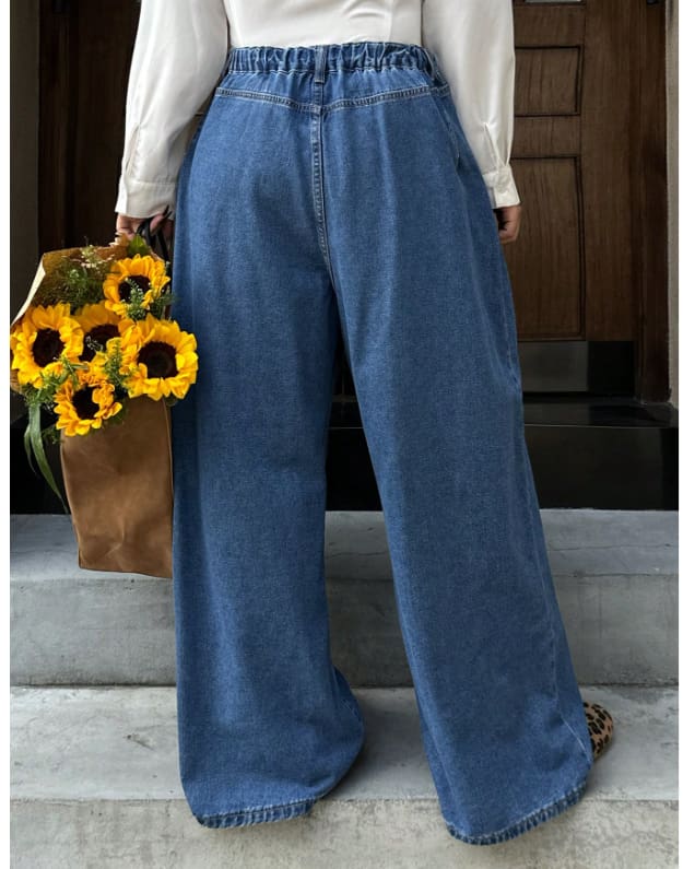 Blue Wide Leg Denim Jeans – SHEIN Fast Delivery in 5 Days