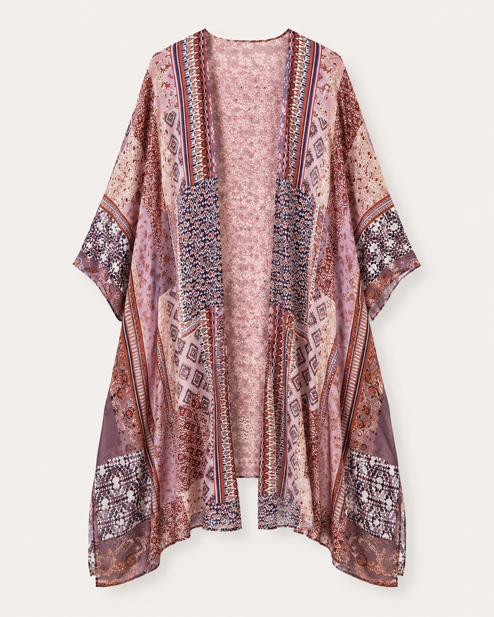 Boho Printed Long Kimono Cover-Up – SHEIN Fast Delivery in 5 Days