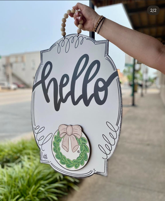 DK Designs Hello Door Hanger