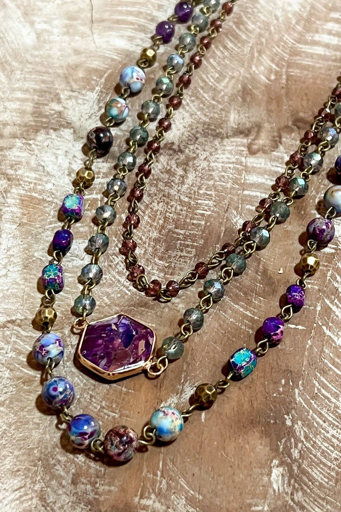 Dylan Designs - Janet Necklace Purple