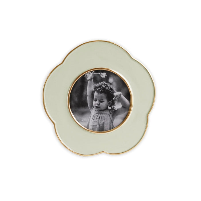 Beatriz Ball Encanto Amelia Giftables Frame — Pistachio flower-shaped frame with an illustrative photograph