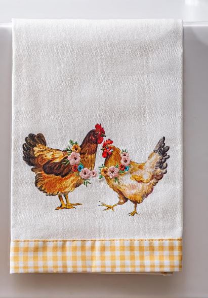 Farm Chicken Tea Towel