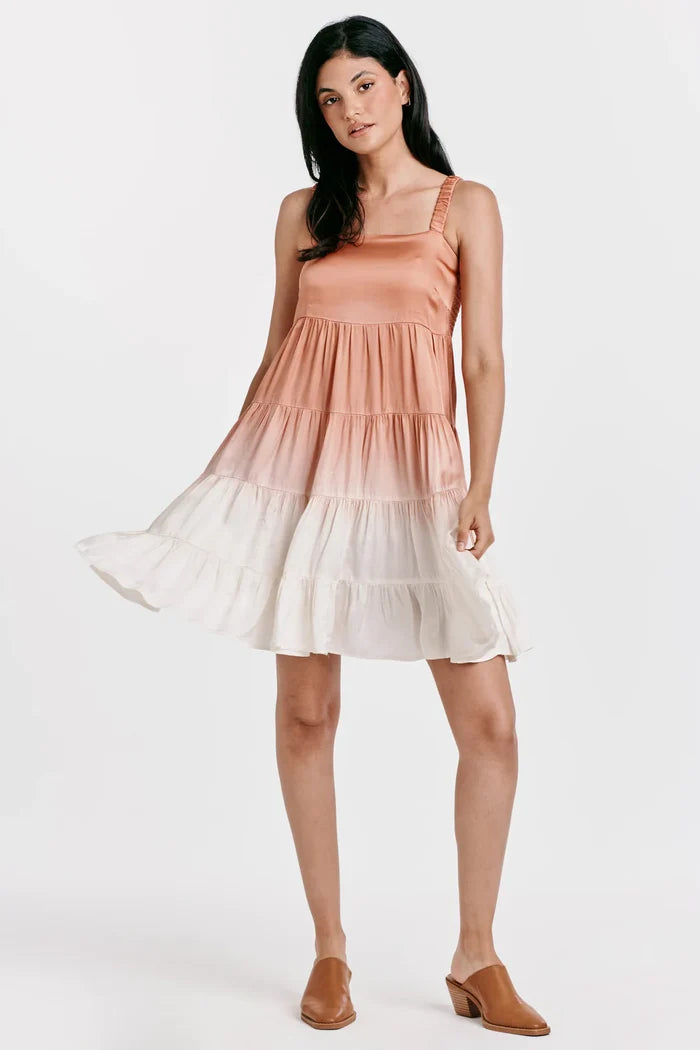 FAYE STRAP TANK DRESS COPPER WIRE OMBRE