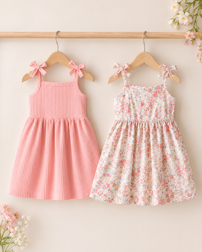 Girls Pink Floral Sleeveless Dress – SHEIN Fast Delivery in 5 Days