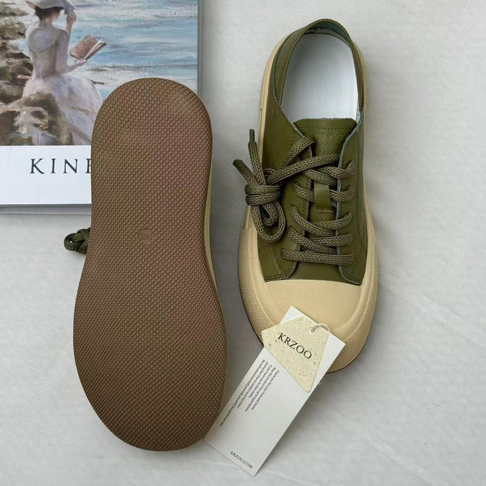 Green Chunky-Soled Casual Shoes
