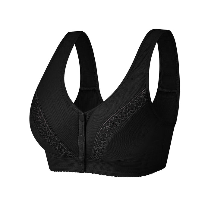 Large size front clasp bra without underwire