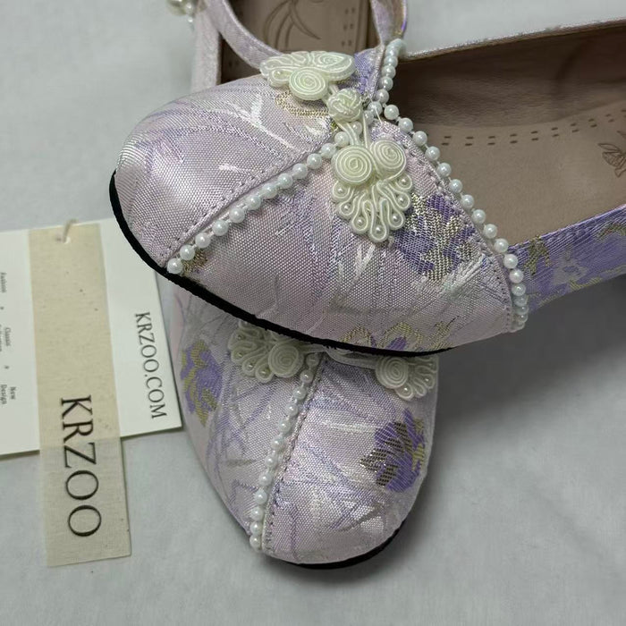 Mary's embroidered high heels