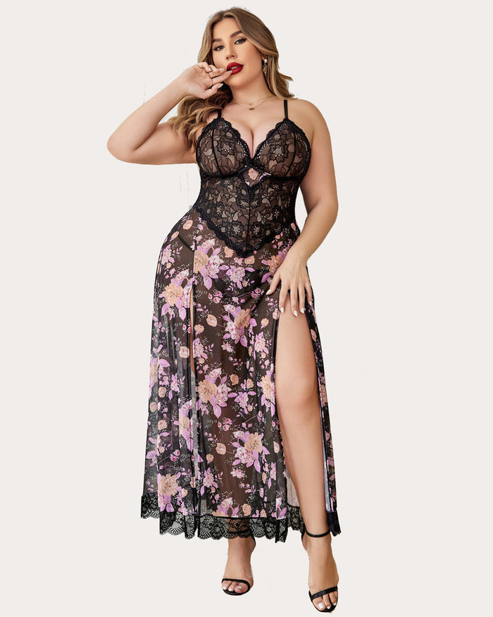 Black Floral / L