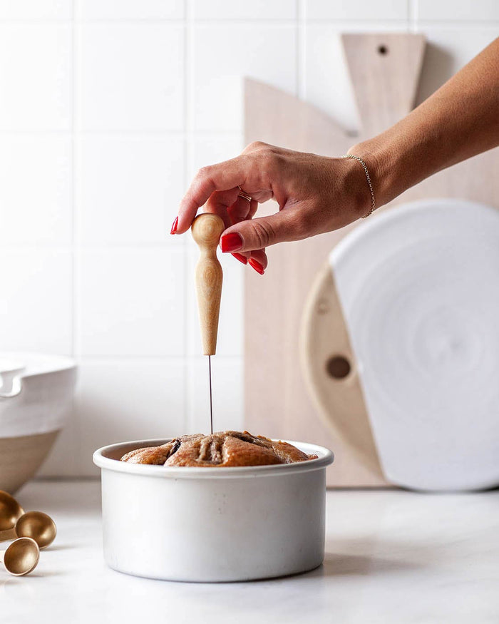 Pantry Birch-Handled Cake Tester — testing the center of a baked cake; Farmhouse Pottery