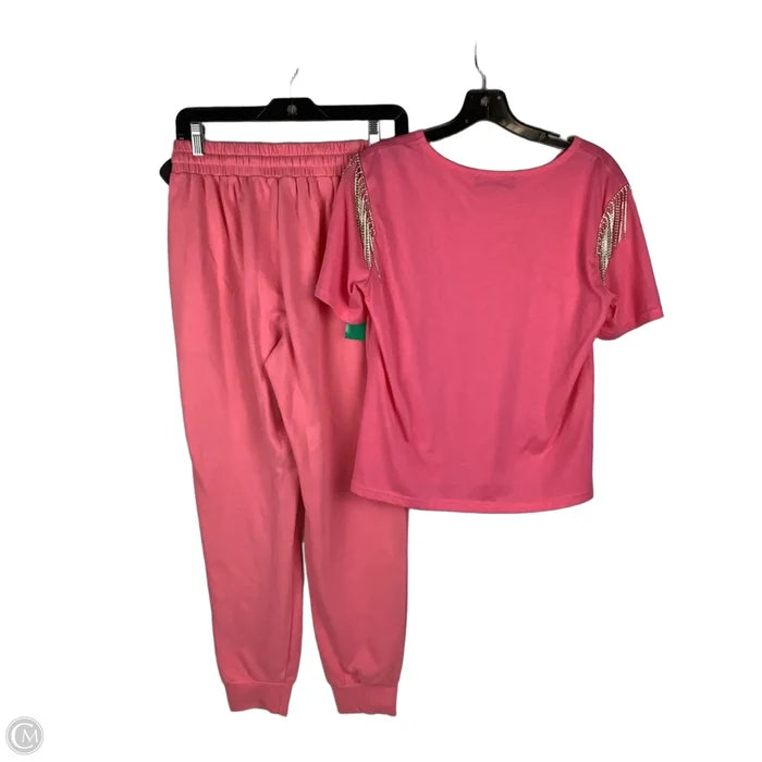 Pants Set 2pc By Blue B In Pink, Size: S
