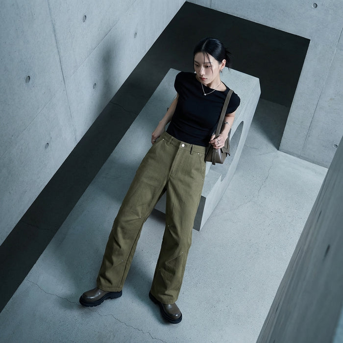 Pantalon cargo paratrooper noir homme - Mode coréenne streetwear