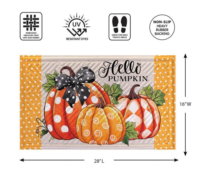 Patterned Pumpkins Embossed Mat