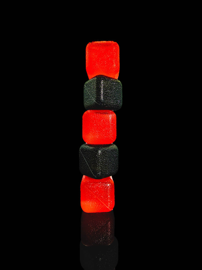 CUBED ICE CUBED ICE-Black-Red-10lb Bag