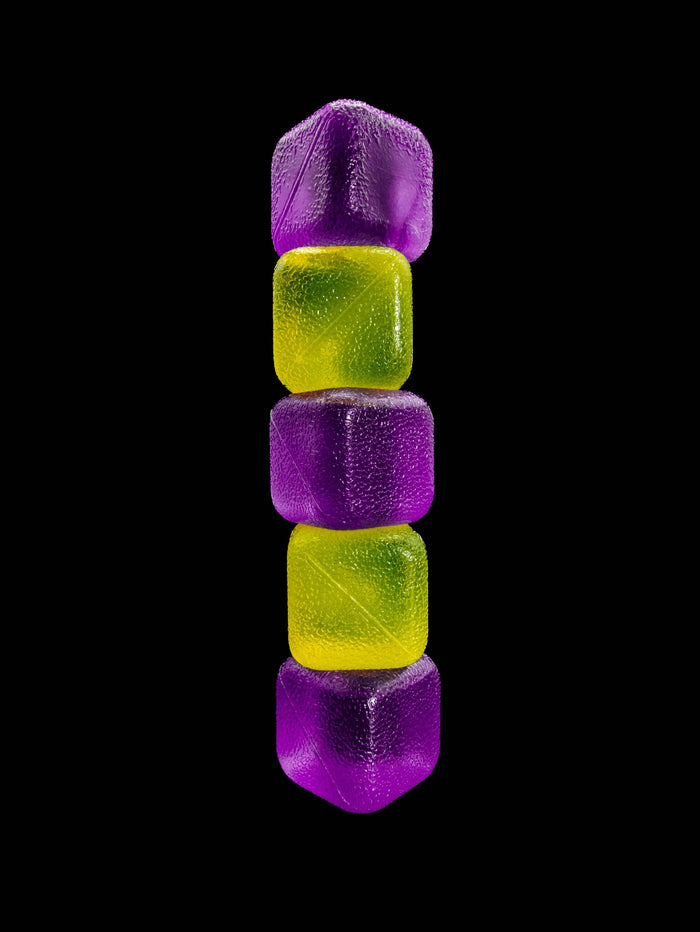 CUBED ICE CUBED ICE-Purple-Yellow-10lb Bag