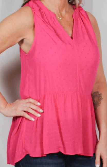 Sleeveless Dot Top
