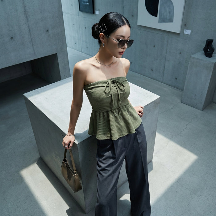 Top sans manches col rond slim fit femme - K-fashion estivale