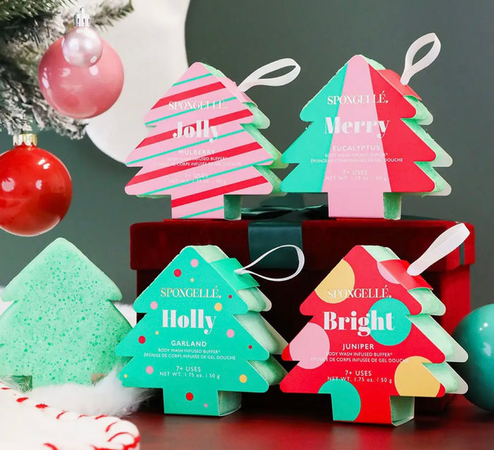 Spongelle Holiday Tree Buffer Mulberry