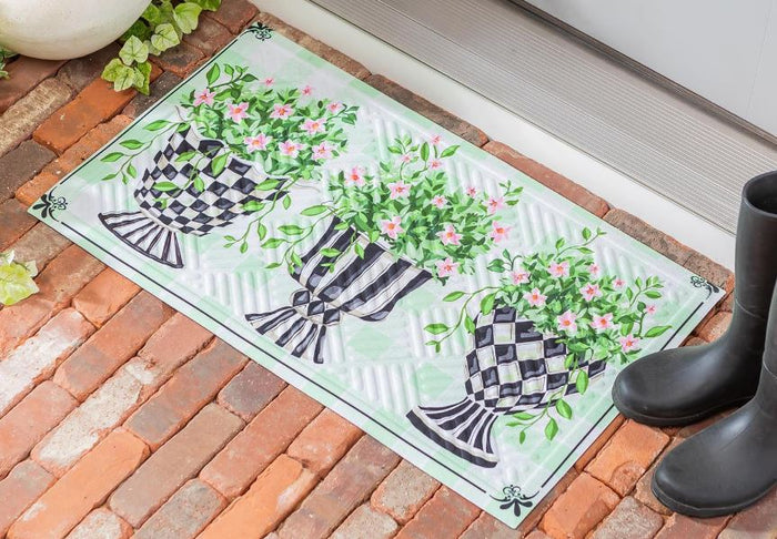 Spring Topiary Embossed Mat