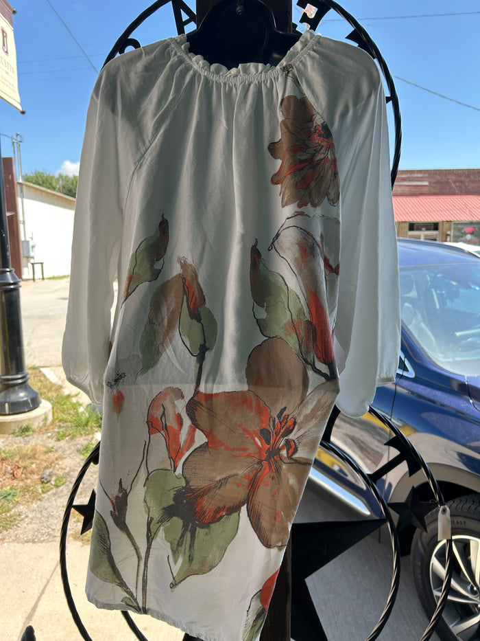 Tencel Floral Blouse