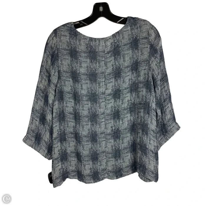 Top 3/4 Sleeve By J. Jill In Blue & Grey, Size: Xs