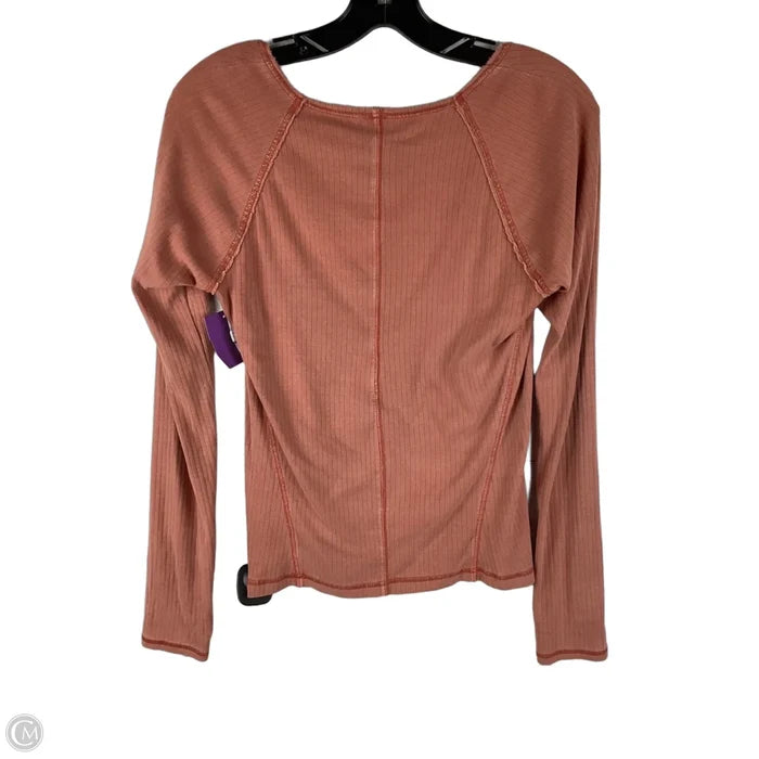 Top Long Sleeve By Free People In Orange, Size: M