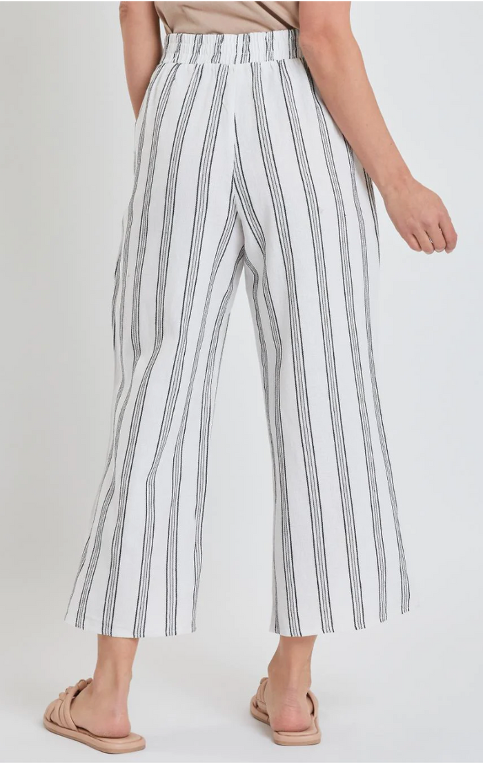 Tulip Slit Hem Wide Leg Cropped Pant
