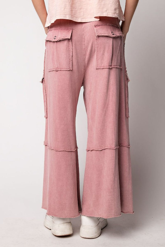 Utility Wide Leg Terry Pants- 2 colors