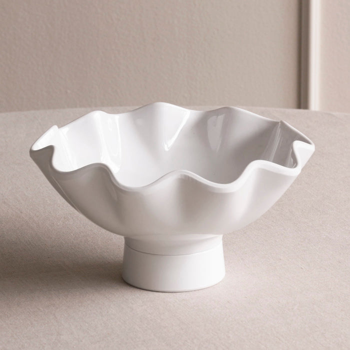 Beatriz Ball Vida Havana Carola Small Pedestal White — Empty pedestal beside a window