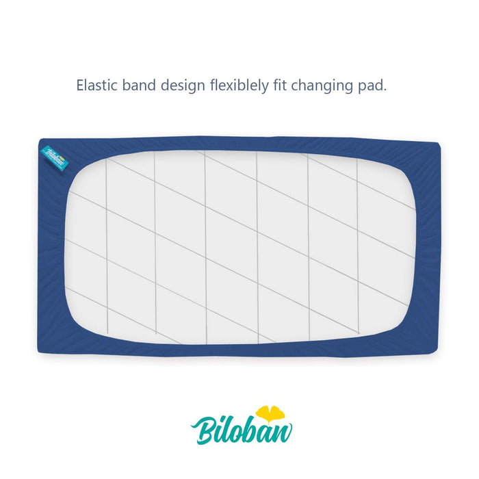 Waterproof Changing Pad Cover - 2 Pack, Ultra-Soft Microfiber, Smooth & Breathable, Aqua & Navy (Copy) - Biloban Online Store
