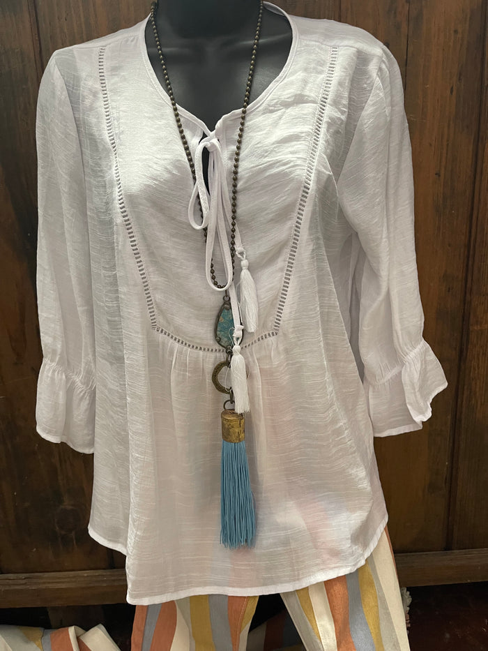 White Tie Blouse