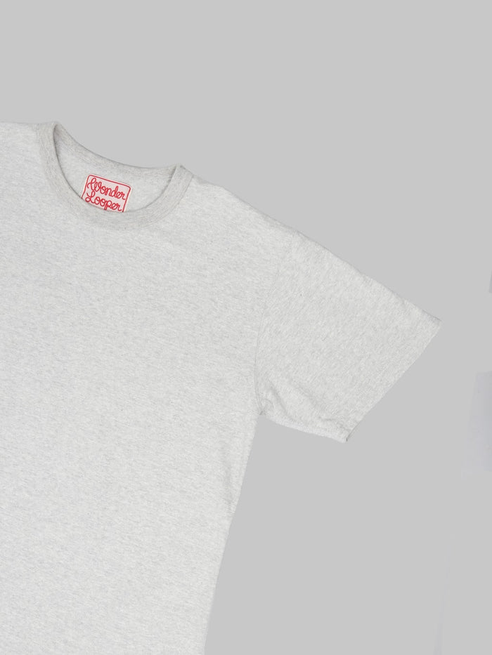 Wonder Looper ELS Recycled Cotton Slub TShirt Heather Grey sleeve