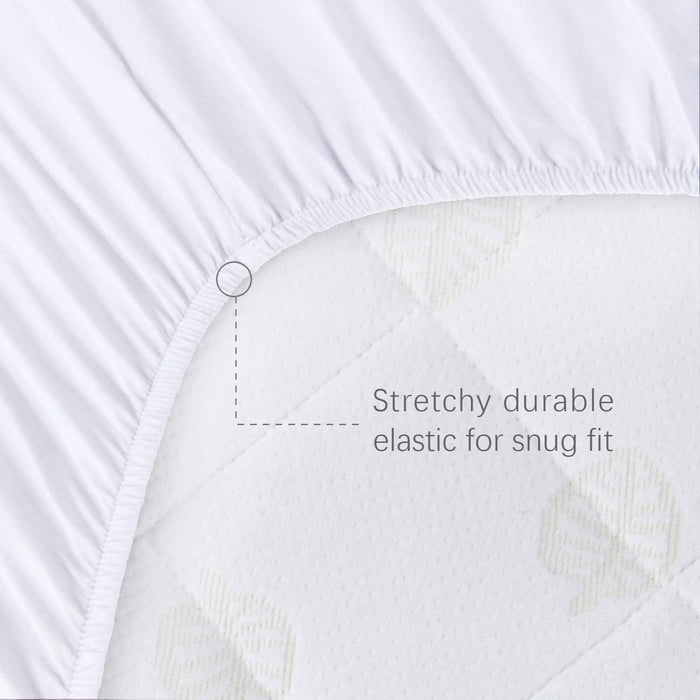 100% Organic Cotton Bassinet Sheets Compatible with Fisher-Price Soothing Motions Bassinet - 2 Pack, White - Biloban Online Store