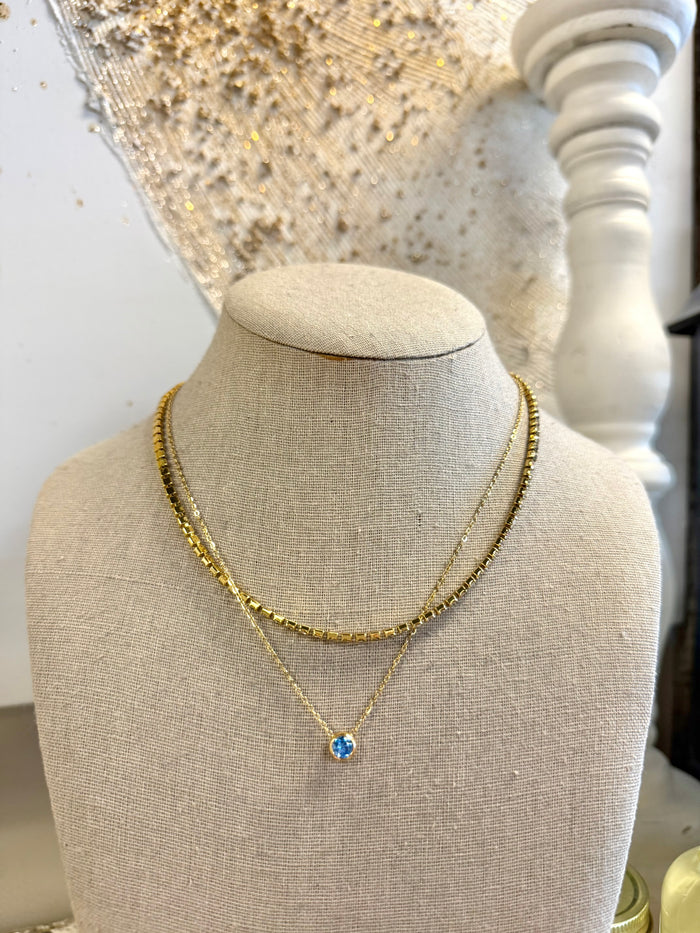 18K STAINLESS STEEL TARNISH FREE LAYERED NECKLACE