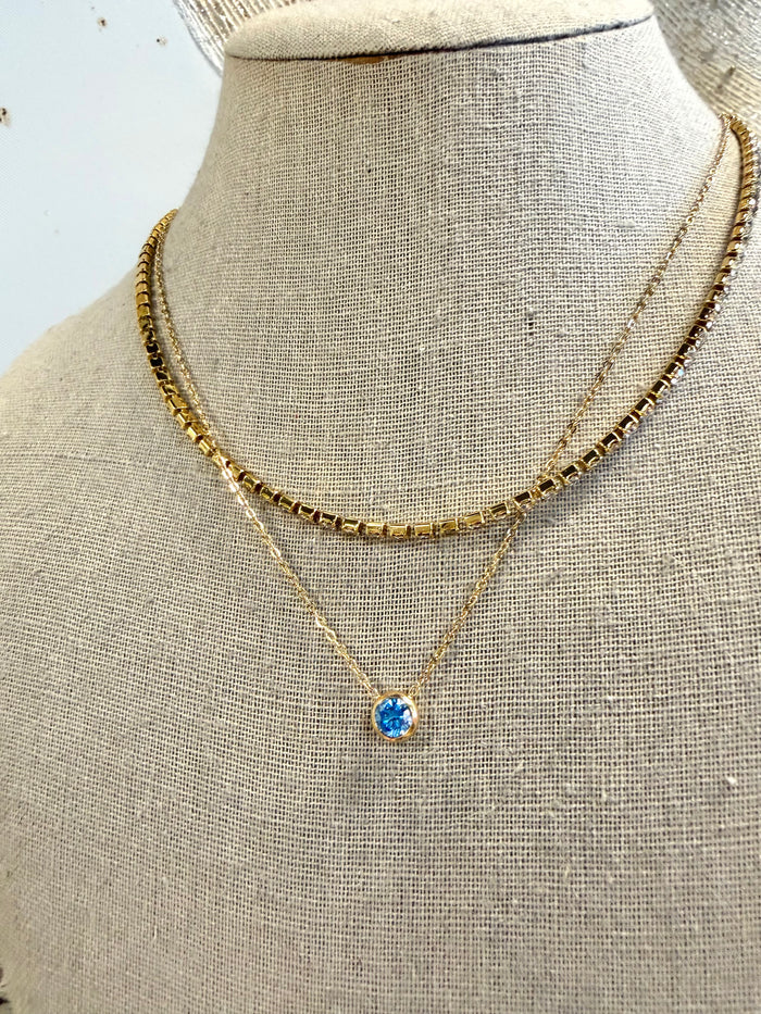 18K STAINLESS STEEL TARNISH FREE LAYERED NECKLACE