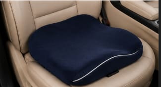 2-in-1 Memory Foam Seat Cushion with Cotton Cover – Navy Blue Ergonomic Support Cushion 40 x 40 cm