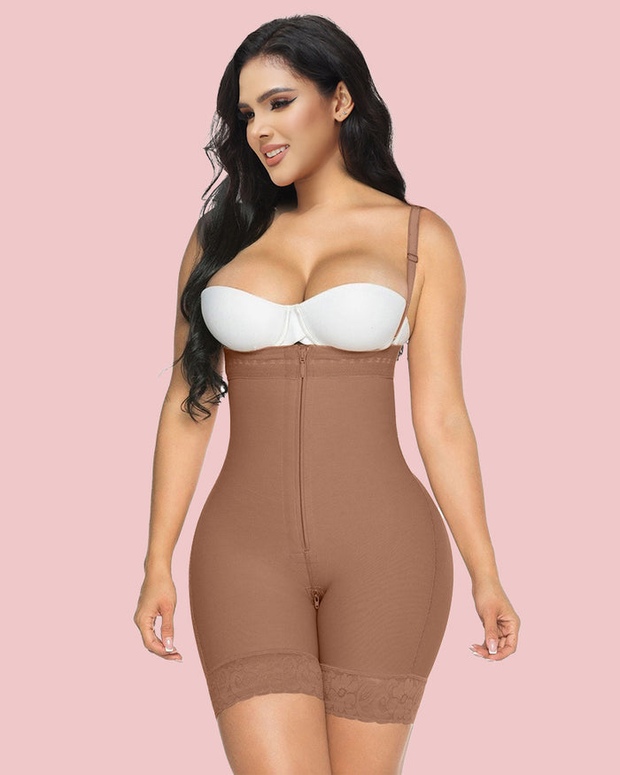 2705 Fajas Compression Shapewear Open Bust Tummy Control with Zipper