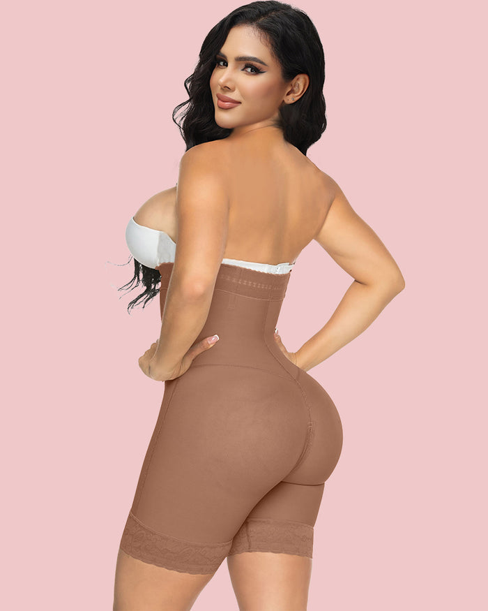 2705 Fajas Compression Shapewear Open Bust Tummy Control with Zipper