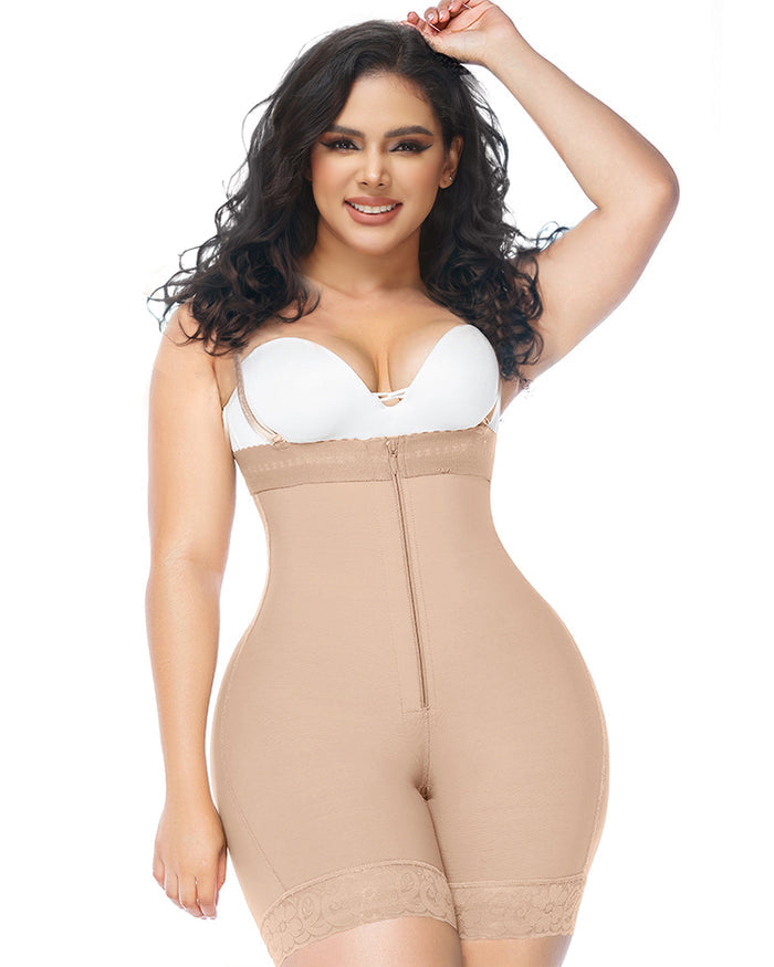 2705 Fajas Compression Shapewear Open Bust Tummy Control with Zipper