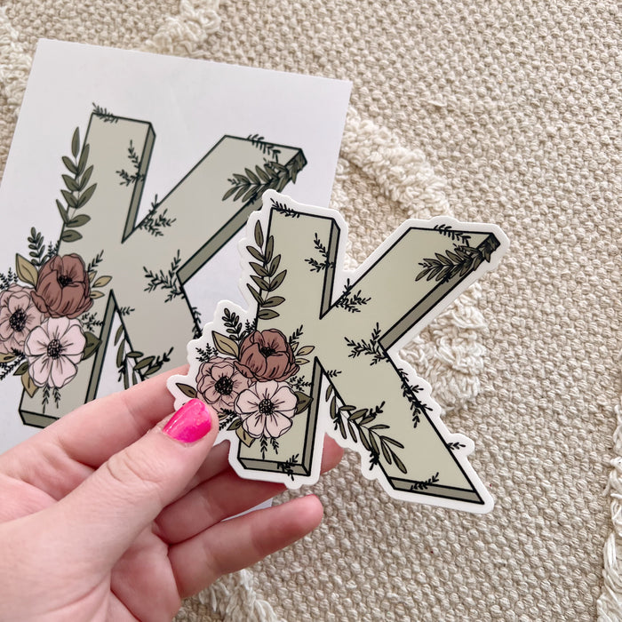 #31 Floral Initial Art Print Bundle (Choose your letter)