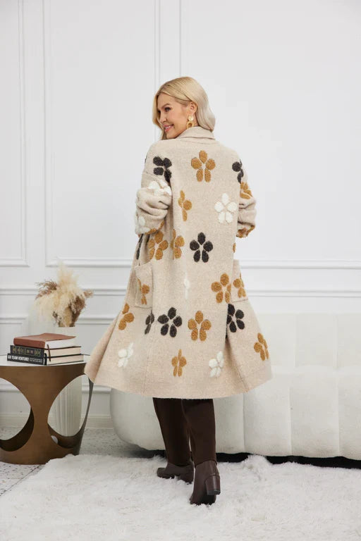 3D Tuffed Jacquard Cardigan