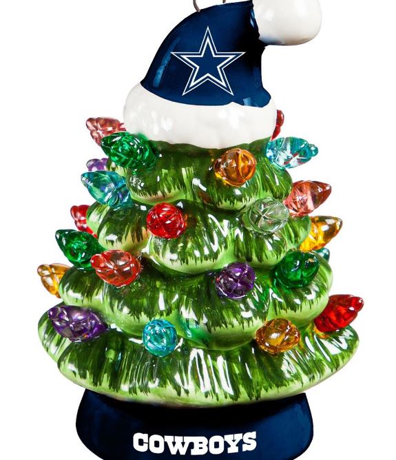 4" Mini LED Tabletop Christmas Tree, Dallas Cowboys