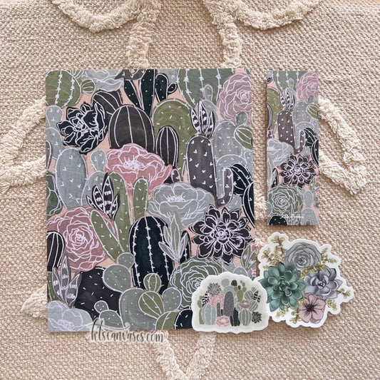 #6 Cactus Florals Art Print Bundle Set of 4