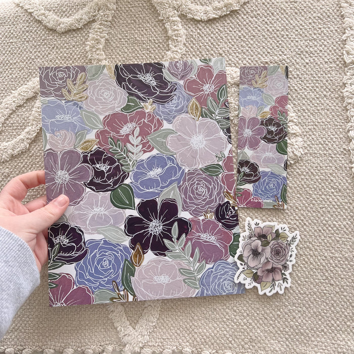 #7 Purple Florals Art Print Bundle Set of 3