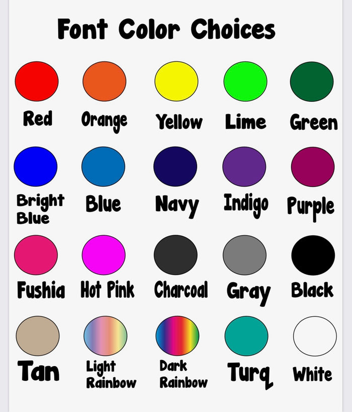 8x11 "Favorite Things" Name Decal