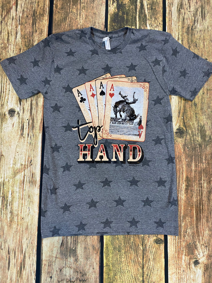 Top Hand Cards Star Tee